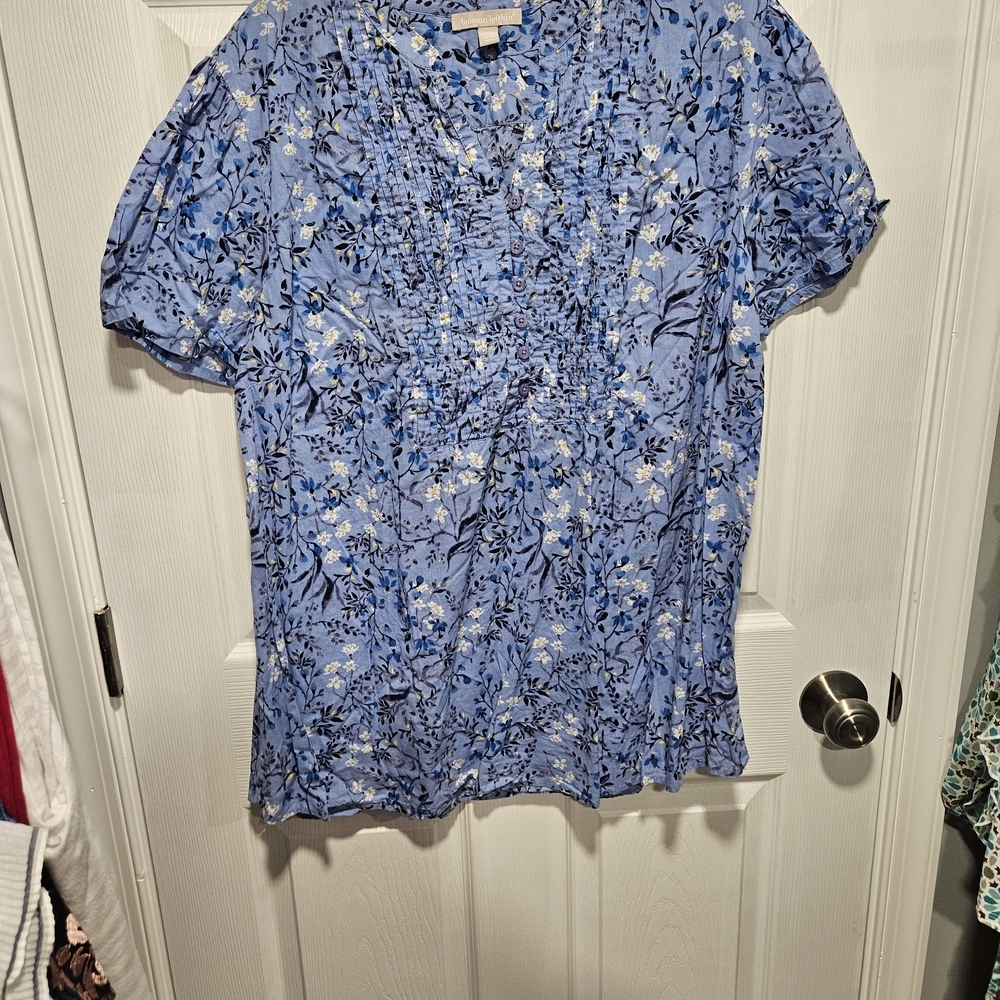 Floral Blue Women's Top